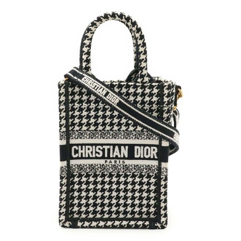 CHRISTIAN DIOR Black Canvas Shoulder Bag
